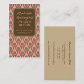 Trendy abstracte paukveren visitekaartje (Voorkant / Achterkant)