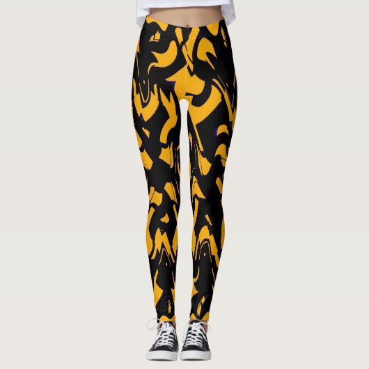 Trendy abstracte "Ratti_Creative_Arts" Leggings (Voorkant)