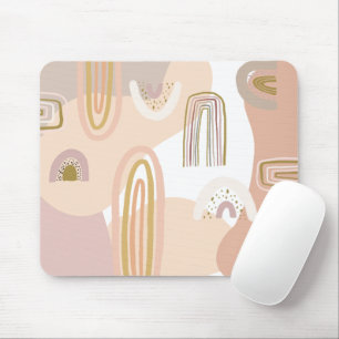 Trendy Abstracte regenboogpatronen Moderne werkrui Muismat