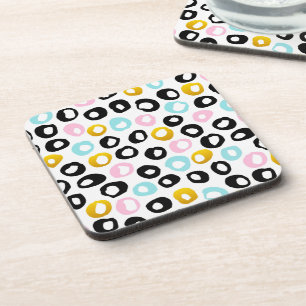 Trendy abstracte stippenpatroon bier onderzetter