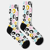 Trendy abstracte stippenpatroon sokken (Rechts)