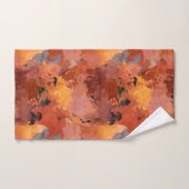 Trendy Abstracte Terracotta Roest Bruin Bad Handdoek (Handdoek)