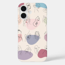 Trendy Abstracte vrouw Line Art iPhone Case