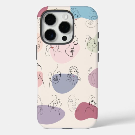 Trendy Abstracte vrouw Line Art iPhone Case (Achterkant)