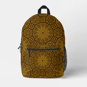 Trendy Abstracte Zwart & Goud Dot Art Pattern Bedrukte Rugzak
