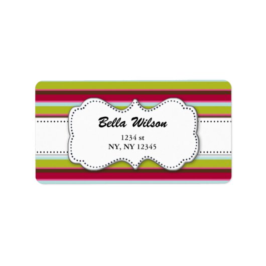 Trendy adreslabel etiket (Voorkant)