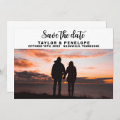 Trendy Adventure Travel Wedding Save the Date (Voorkant / Achterkant)