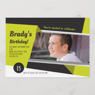 Trendy Afbeelding foto-uitnodiging Kaart