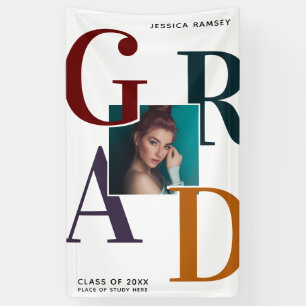 Trendy Afstudeerder Foto Afstuderen deur banner