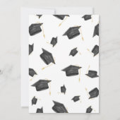 Trendy Afstuderen Aankondiging, Graduation Party Kaart (Achterkant)