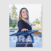 Trendy Afstuderen Aankondiging Magnetische Kaart (Voorkant)