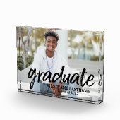 Trendy Afstuderen Afbeelding met geborsteld Letter Fotoblokken (Rechts)