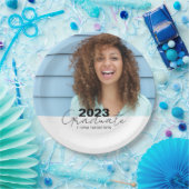 Trendy Afstuderen Celebration Foto Papieren Bordje (Feest)