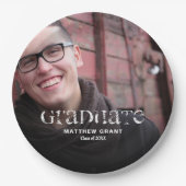 Trendy Afstuderen Celebration Foto Papieren Bordje (Voorkant)