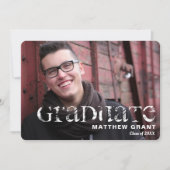 Trendy Afstuderen Celebration Invitation Kaart (Voorkant)