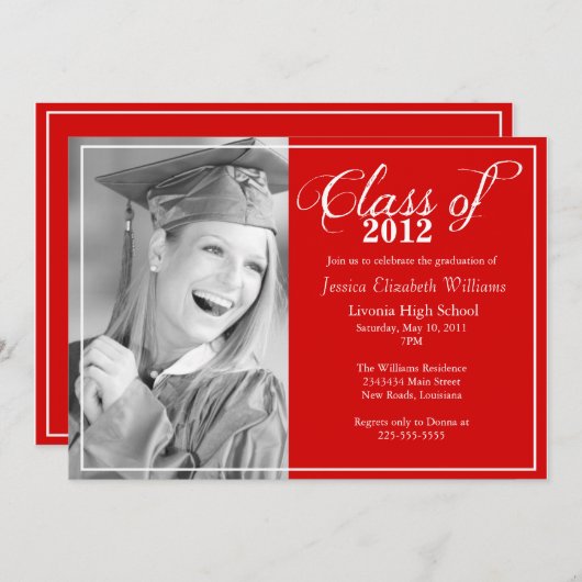 Trendy Afstuderen Kaart (Voorkant / Achterkant)