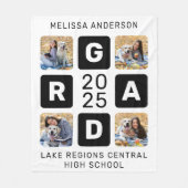 Trendy Afstuderen Keepomwille Unieke fotocollage Fleece Deken (Voorkant)