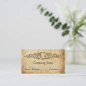 Trendy Aged Paper Medieval Design Visitekaartje (Staand voorkant)