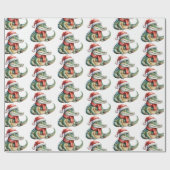 Trendy Alligators-Crocodiles Christmas Pattern  Cadeaupapier (Vlak)