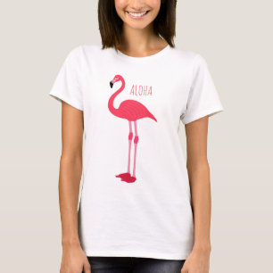 Trendy ALOHA Roze Flamingo Tropisch Leuk Trendy T-shirt
