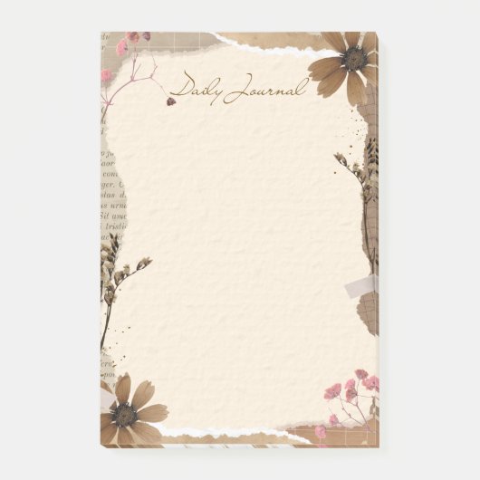 Trendy ambachtelijke papier Scrapbooking stijl Dag Post-it® Notes (Voorkant)