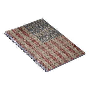 Trendy Amerikaanse vlag Aztec Tribal Pattern Notitieboek