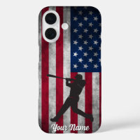 Trendy Amerikaanse vlag honkbal gepersonaliseerd