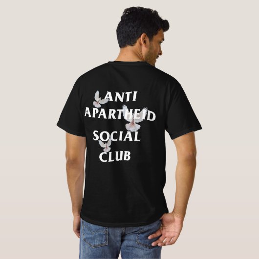Trendy Anti Apartheid Sociale Club Dove T-shirt (Achterkant volledig)