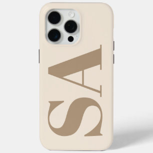 trendy Antiek Wit met Monogram Case-Mate iPhone 15 Pro Max Hoesje