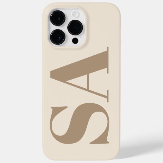 trendy Antiek Wit met Monogram Case-Mate iPhone Case (Achterkant)
