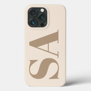 trendy Antiek Wit met Monogram Case-Mate iPhone 13 Pro Hoesje