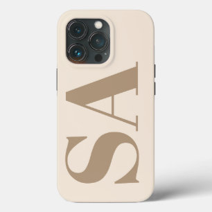trendy Antiek Wit met Monogram Case-Mate iPhone 13 Pro Hoesje