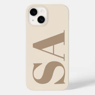 trendy Antiek Wit met Monogram Case-Mate iPhone 14 Hoesje