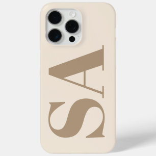 trendy Antiek Wit met Monogram Case-Mate iPhone 15 Pro Max Hoesje