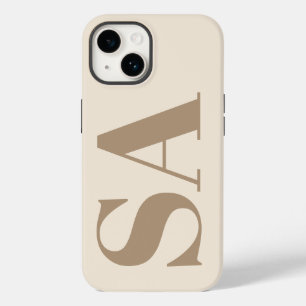 trendy Antiek Wit met Monogram Case-Mate iPhone 14 Hoesje