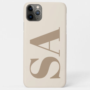 trendy Antiek Wit met Monogram Case-Mate iPhone 11 Pro Max Hoesje