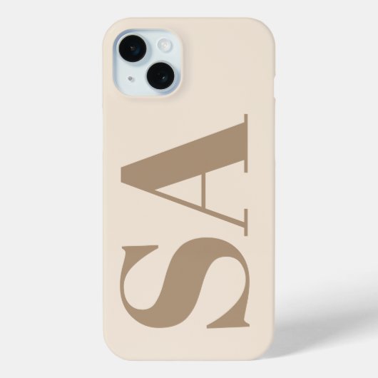 trendy Antiek Wit met Monogram Case-Mate iPhone Case (Achterkant)
