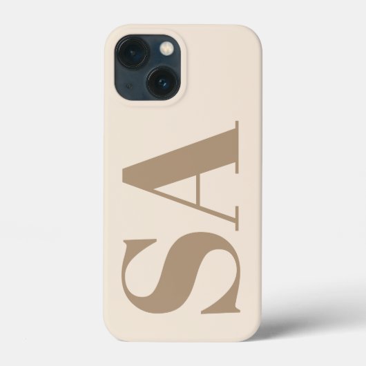 trendy Antiek Wit met Monogram Case-Mate iPhone Case (Achterkant)