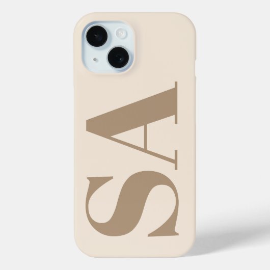 trendy Antiek Wit met Monogram Case-Mate iPhone Case (Achterkant)