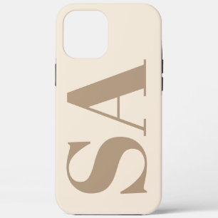 trendy Antiek Wit met Monogram Case-Mate iPhone 12 Pro Max Hoesje