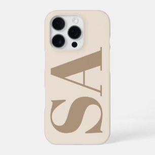 trendy Antiek Wit met Monogram Case-Mate iPhone 16 Pro Hoesje