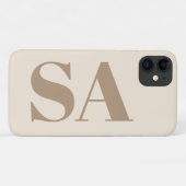 trendy Antique Blanc avec étui Monogram Case-Mate (Dos (Horizontal))