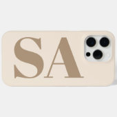 trendy Antique White with Monogram Case-Mate Case-Mate iPhone Case (Achterkant (horizontaal))