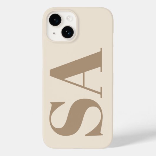 trendy Antique White with Monogram Case-Mate Case-Mate iPhone Case (Achterkant)