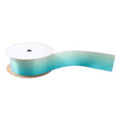 Trendy Aqua Blauwgroen tot  witte ombre gradiënt Lint (Spoel)