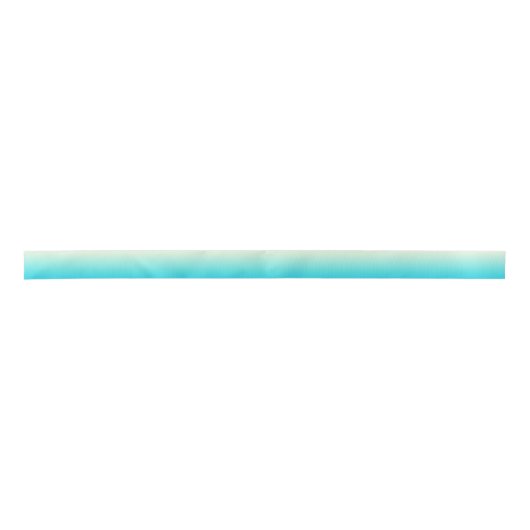 Trendy Aqua Blauwgroen tot  witte ombre gradiënt Lint (Voorkant)