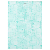 Trendy Aqua Mint Crackle Patroon met Monogram Klembord (Achterkant)