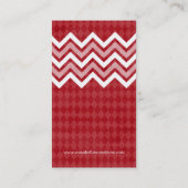 Trendy Argyle en Chevron Visitekaartjes (Achterkant)
