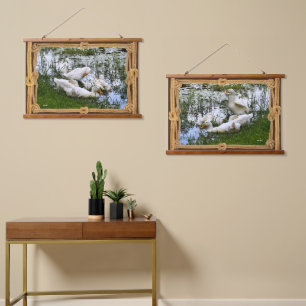 Trendy Art Ducks Vijverleven Hangend Wandkleed