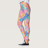 Trendy Artsy Abstract Rainbow Waterverf Pattern Leggings (Links)